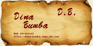 Dina Bumba vizit kartica